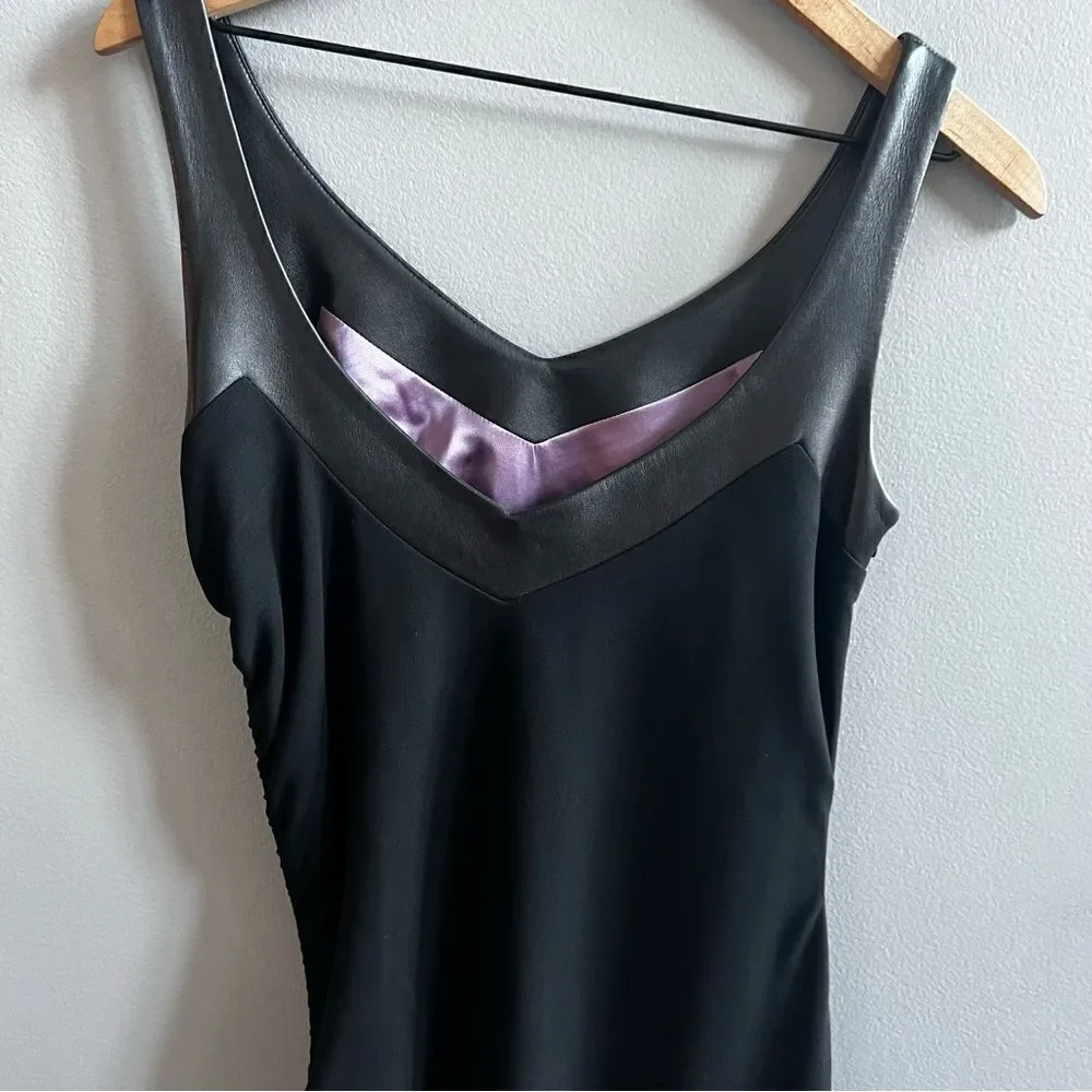 Vintage David Rodriguez Stunning Black Formal Dress Ruched Side Asymmetrical Hem - Picture 12 of 12